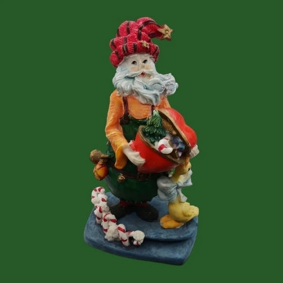Santa claus figurine with gift and duck - Picture 1 of 9